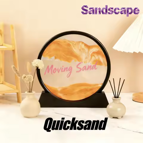 Sandscape Moving Sand Art Picture Quicksand Dynamic Liquid Hourglass Kinetic Sand Flowing Sand Paint