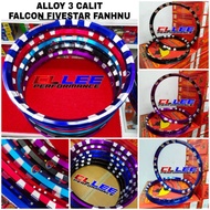 ALLOY RIM FALCON 3 CALIT 1SET = 2BIJI 1.40X17 BLACK BLUE PURPLE SPORTRIM GELUNG THAILAND EX5 WAVE125