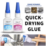 Strong Adhesive 401 495 20ml Instant Strong Adhesive Super Glue Quick Dry Plastic Rubber