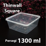 Square 1300ml DM - Square Plastic Container