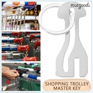 ROSEGOODS Trolley Master Key Token, Detachable Reusable Shopping Cart Token, Portable Coin Holder Me