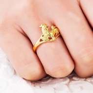 [Dujin Ring] Sand Gold Color Ladies Chicken Ring Zodiac Cock Ring Shape Golden Rooster Female Ring Free Girlfriend Tail Ring