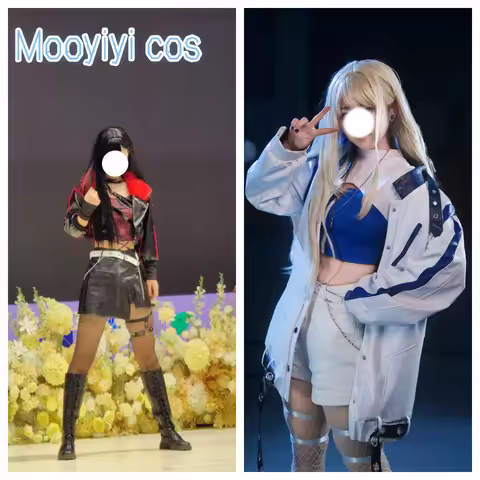 New Mooyiyi cos Shiraishi An/An Cosplay costume Halloween Christmas Role Black and white AZUSAWA KOH