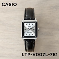 Casio watch female CASIO LTP-V007D-7E student steel belt small square watch retro waterproof pointer