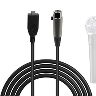 GEEKRIA USB Balanced Mic Cord XLR Female to Type-C Microphone Cable (10 ft / 3 M), Compatible with Fifine K688, AmpliGame AM8, Shure MV7, ATH ATR2100x (Black)
