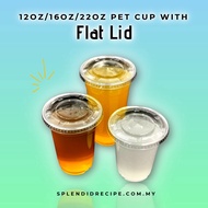 12oz/16oz/22oz PET Cup with 95mm Flat PET Lid (100 pcs) BOBA TEA CUP/ BUBBLE TEA CUP
