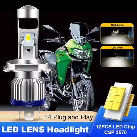 1PCS CANbus For Kawasaki Versys-X 300 H4 HS1 9003 Motorcycle LED lens Headlight Hi/Lo Beam Bulb 6800