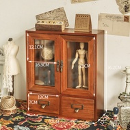 กล่องเก็บของโต๊ะสไตล์เรโทรตู้สํานักงาน Zakka ลิ้นชักผู้จัดการสําหรับสิ่งของเล็กๆ วัสดุพลาสติกไม้