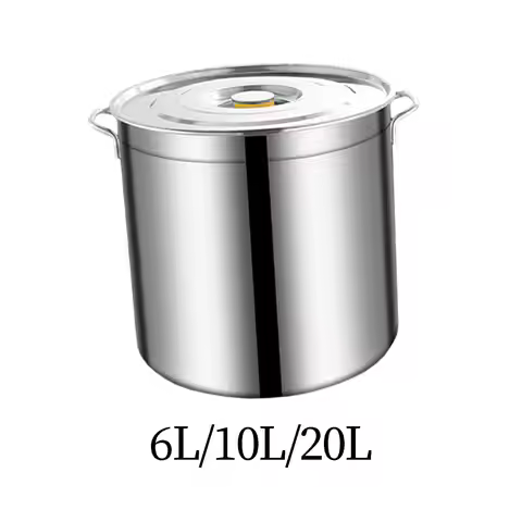 1xStainless Steel Stockpot Canning Pasta Pot for Boiling Strew Simmer Oil Bucket