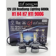 Clif Designs 12V LED Headlamp Lighting 6000K H1 H4 H7 H11 9006