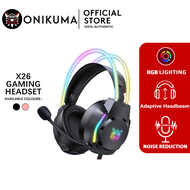 ONIKUMA X25 RGB Gaming Headset เท้าแขนเรืองแสง หูฟังเกมมิ่ง ใช้งานได้ทั้ง PC / Mobile / PS4 / XBOX /