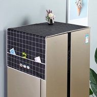 Household refrigerator towel dust cover storage ba 家用冰箱巾防尘罩收纳整理袋牛津布现代简约耐脏冰箱盖布FC407
