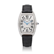 Franck Muller Cintrée Curvex Diamond Ladies Reference 1752QZD, a white gold quartz wristwatch