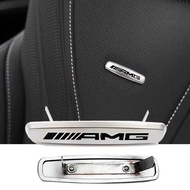 2pcs Car seat logo sticker decal For Mercedes Benz AMG Maybach W212 W221 W222 W223 W205 A/B/C/E/S/G/