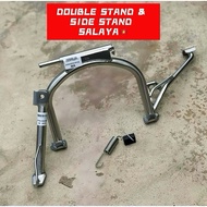 STAINLESS STEEL SIDE STAND YAMAHA NVX155 SALAYA DOUBLE STAND ALLOY CNC NVX 155 V1 V2 TONGKAT KAKI MO