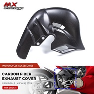 V4 2025 Motorcycle Carbon Fiber Exhaust Cover Heat Shield Protection Faring Kits For DUCATI Panigale