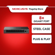 Mercusys 8-Port Gigabit 10/100/1000Mbps Desktop Gigabit Plug & Play Switch with 8-Port MS108GS (Powe