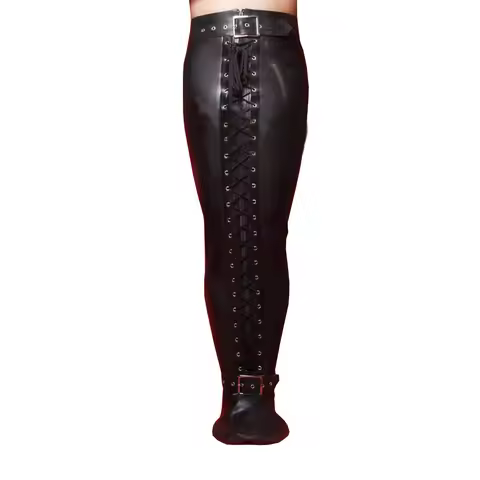 Sissy High Waist Bodycon Skirt for Men, Buckle Bandage, PU Leather, Tight Hobble Skirt, Clubwear, Fu