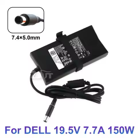 19.5V 7.7A 150W 7.4*5.0mm AC Laptop Adapter Power Supply For Dell Alienware M11X M14X M15X E5510 E64