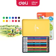 Deli Pensil Warna Halus 12/24/36 Warna Bentuk Segitiga Ergonomis EC00205 EC00225 EC00235