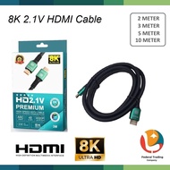 8K HDMI 2M/3M/5M/10M HDMI To HDMI 2.1 Cable 8K 60Hz 4K 120Hz 48Gbps