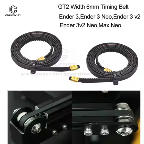 2GT-6mm Timing Belt X Axis +Y Axis Replacement Synchronous Belt For Ender 3,Ender-3 Neo,Ender 3 V2 ,