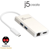 J5create USB Type-C Multi-Adapter HDMI/Ethernet/USB 3.1 HUB/PD 2.0 (JCA374)
