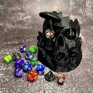 3D Printing Skull Running Group Dice Storage Ornaments Can Hold 60+Multi-faceted Dice Without Dice
