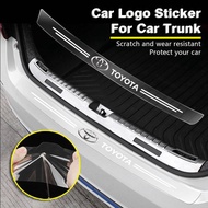 Car Trunk Bumper Protective Emblem Sticker Guard Plate Auto Goods For Toyota Vios Hilux Fortuner Triplets Innova AUV Wigo Hiace Yaris Collora Camry RAV4 Avanza Innova Rush