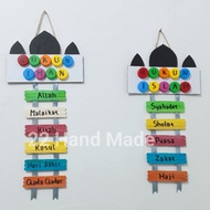 Crafts/ Crafts: Wall Decorations of the Pillars of Faith, Pillars of Islam from recycled materials