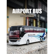 Business Bus Luxury Airport Bus Simulation Alloy Model Bus Bus Bus Toy Boy Open Door
