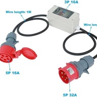 Factory Supply5P Industrial Plug Socket Extension Cord Circuit Breaker 32A Turn16A RV Extension Cord