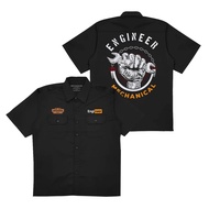KEMEJA DEVVOGUE vintage men's workshirt Engineering Tool Pdh Black american drill material