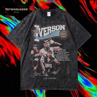 TRYWORLDBDG OFFICIAL "ALLEN IVERSON" OVERSIZED T-SHIRTS | WASHED T-SHIRT | STONE WASH | OVERSIZED T 