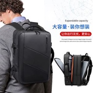 雙肩包男款防水男士商務電腦背包大容量可擴容雙肩背包 back