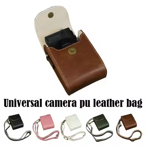 Universal Leather Camera Bag For Lumix zs99/tz99 Sony zv1m2 Canon sx730/740 Crossbody Bag Shoulder C