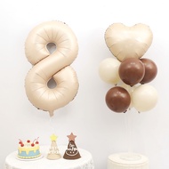 Retro Caramel Number Balloon Stand Set for Happy 60th Birthday Party Needs Room Decoration Balloon D