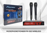 mic wireless pioneer pn 912 double mic handle pioneer pn912 mic tanpa kabel wireless microphone pioneer mic profesional microphone karaoke