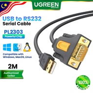 UGREEN USB 2.0 to RS232 DB9 Serial Cable Male A Converter Adapter with PL2303 Chipset Serial PDA 9 D