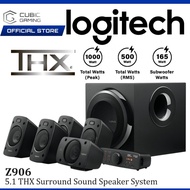 LOGITECH Z906 5.1 SURROUND SOUND SPEAKER SYSTEM WITH THX SURROUND SOUND, VERSATILE SETUP AND REMOTE 