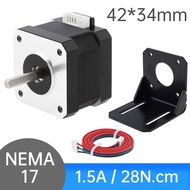 Nema 17 Stepper Motor 34MM Bipolar 1.5A 28N.cm(39oz.in) 42 Motor 2 Phase 4 Wire Bipolar Stepper Moto