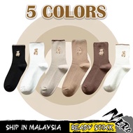 【NERO】DARA 1 Pair Women Teddy Tube Cotton Long Sock Casual Pile Stockings Socks Stoking Muslimah女袜子