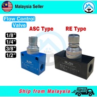 [BLCH] Pneumatic Air Flow Control valve, 1/8",1/4",3/8",1/2" Speed controller, Adjust Flow, Air Adju
