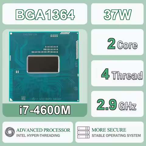 Intel Core I7-4600M 2.9GHz 2 Cores 4 Threads 4M 37W I7 4600M Computer CPU Processor Server Socket G3