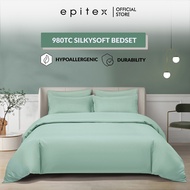 Epitex Epinova Silkysoft 980TC Microfiber Bedsheet with Quilt Cover Set | Fitted Sheet | Soft & Comf