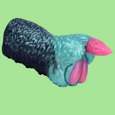 GEEBA Animal Wildebeest-Fantasy Silicone Horse Masturbator Soft Silicone Pocket Pussy Stroker Realis