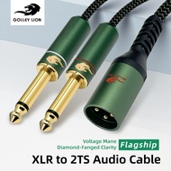 GOLLEY LION XLR To Dual TS 6.35Mm สายเคเบิลแยกเสียง | การออกแบบป้องกัน | เสียงสด/อุปกรณ์บันทึกเสียง