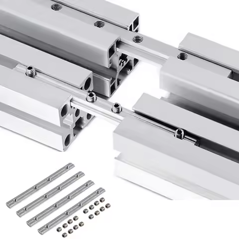 10pcs 180 Degree Straight Joint Inside Connector 2020 3030 4040 Aluminium Profile Fittings Strip Wit