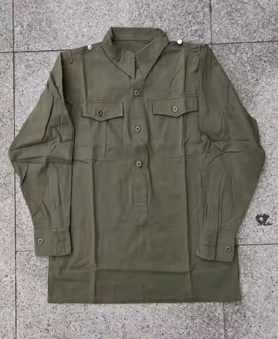 MEN'S GERMAN CLASSIC WW2 AFRIKA KORPS DAK LUFTWAFFE LW TROPICAL SHIRT- WWII Uniform