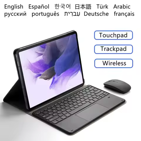 Keyboard Case For Huawei Matepad Pro 12.6 2021 Cover Russian Spanish Hebrew Touchpad Keyboard For Hu